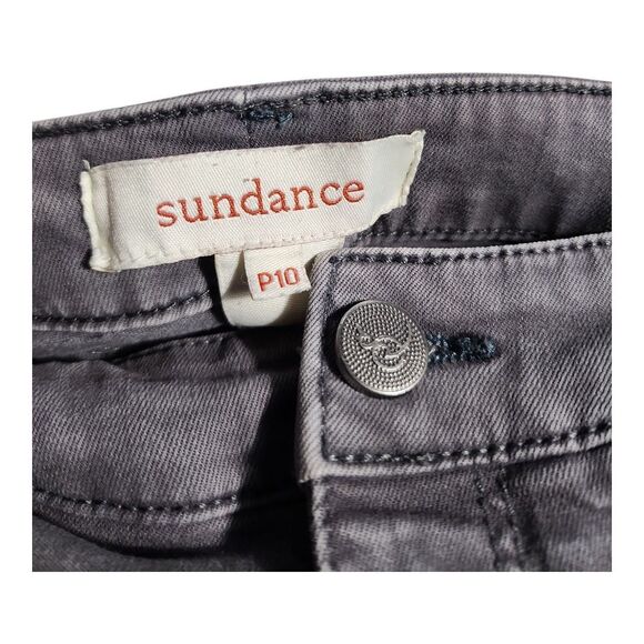 Sundance P10 Gray Skinny Jeans Side Lace/Embroidered Panel Casual Boho Festival - Picture 2 of 9